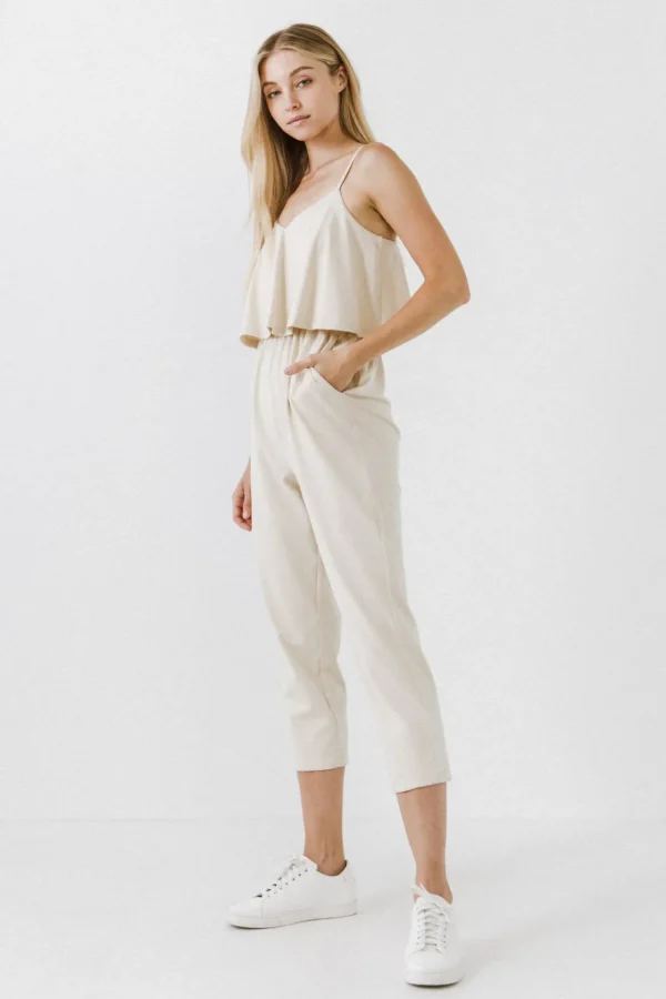 LA'VEN Tops | One Pieces*LA'VEN - Knit Sleeveless Jumpsuit