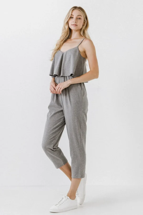 LA'VEN Tops | One Pieces*LA'VEN - Knit Sleeveless Jumpsuit