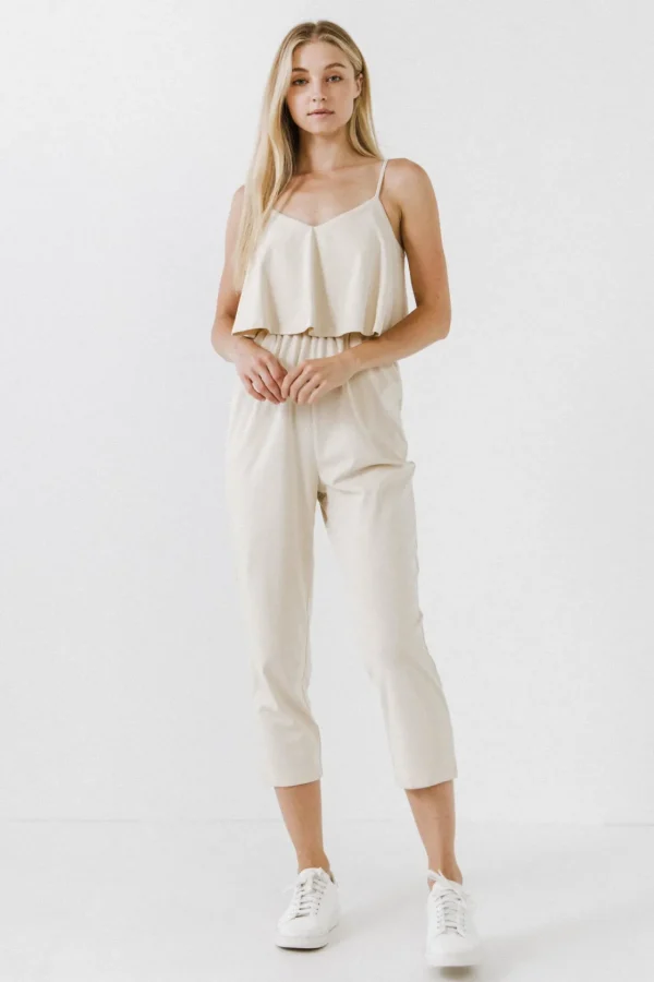 LA'VEN Tops | One Pieces*LA'VEN - Knit Sleeveless Jumpsuit