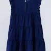 RECESS KIDS Tops*- Ruffled Tiered Babydoll Dress NAVY