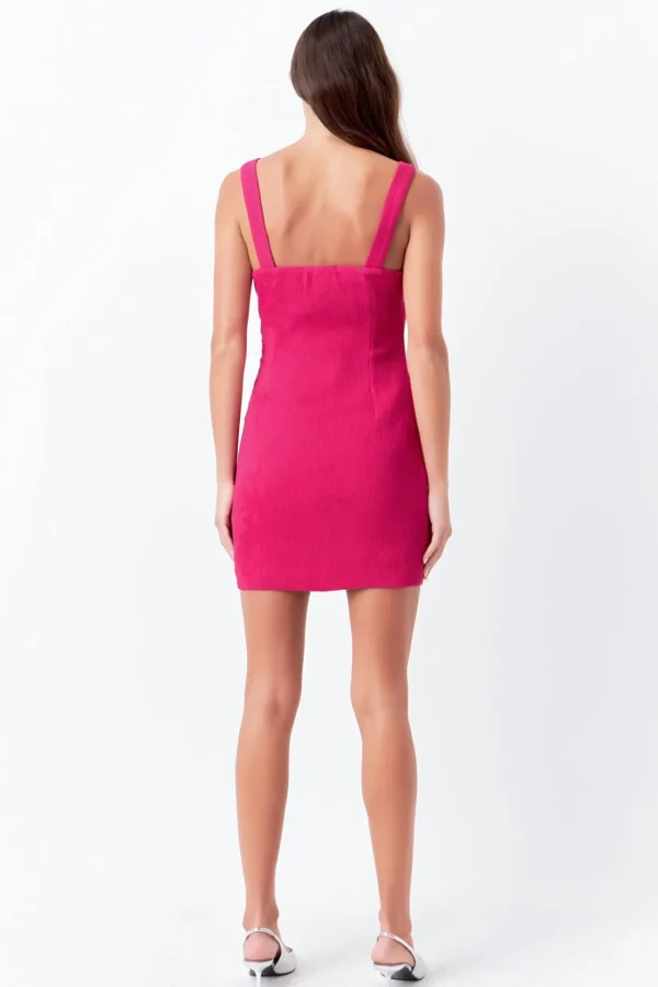 ENDLESS ROSE Tops*Soft Touch Plisse Twist Mini Dress