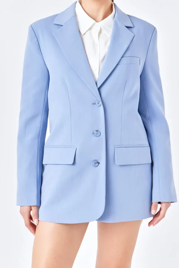 ENDLESS ROSE Blazers | Tops*- 3 Button Suit Blazer CLEANBLUE