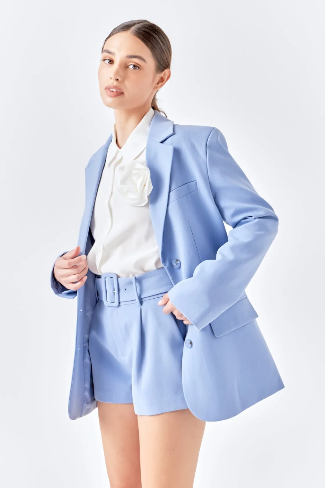 endless_rose___button_sui_3.webp ENDLESS ROSE Blazers | Tops*- 3 Button Suit Blazer CLEANBLUE