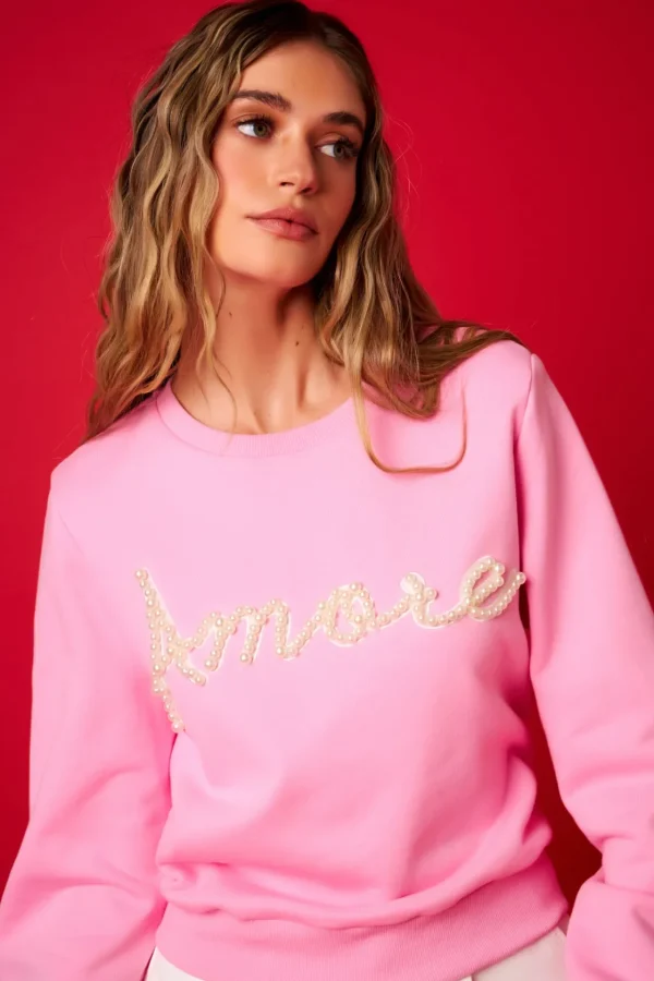 ENDLESS ROSE Tops*- Amore Sweatshirt PINK