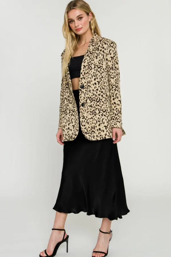 ENDLESS ROSE Jackets & Coats | Tops*- Animal Print Jacket BEIGEMULTI
