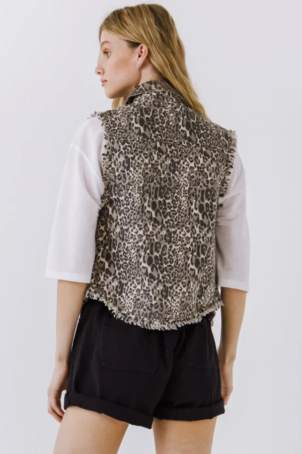 ENDLESS ROSE Jackets & Coats*- Animal Print Vest