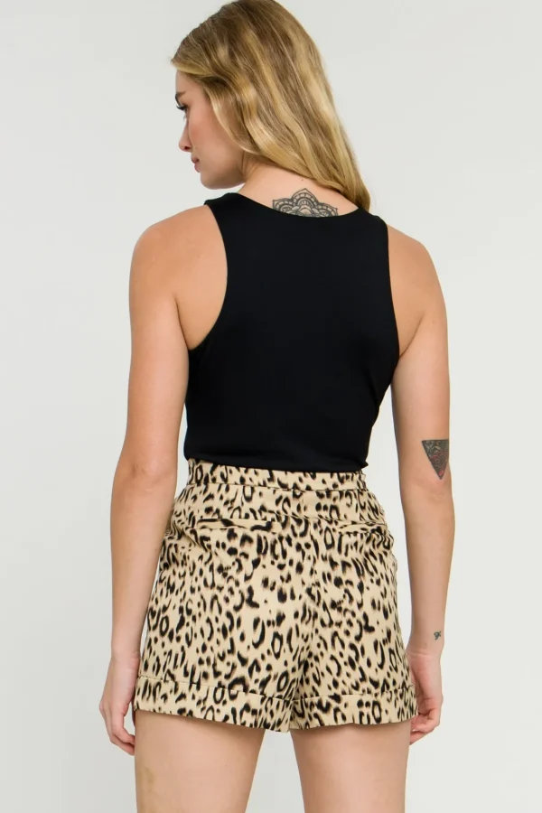 ENDLESS ROSE Shorts & Skorts | Tops*- Animal Print Shorts BEIGEMULTI