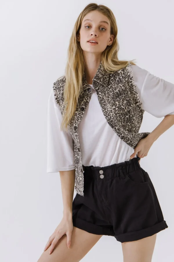 ENDLESS ROSE Jackets & Coats*- Animal Print Vest