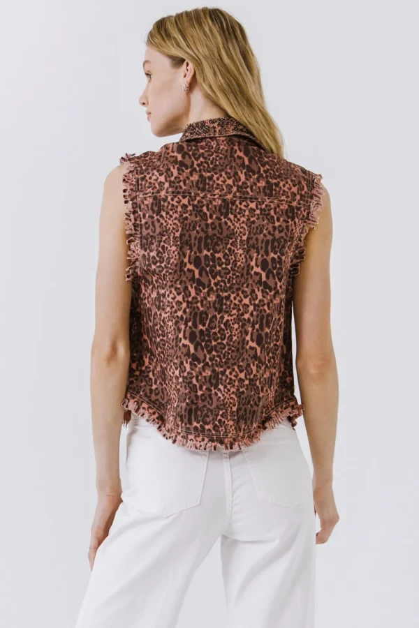 ENDLESS ROSE Jackets & Coats*- Animal Print Vest
