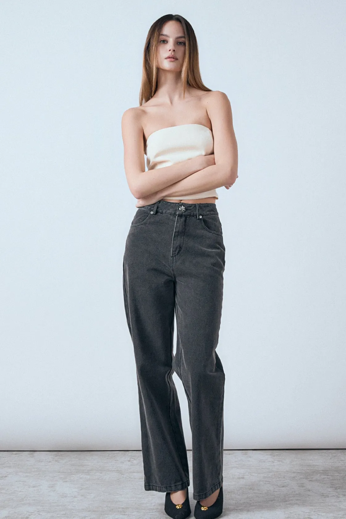 endless_rose__ashton_line_3.webp ENDLESS ROSE Matching Sets | Tops*- Ashton Linen Tube Top BUTTER