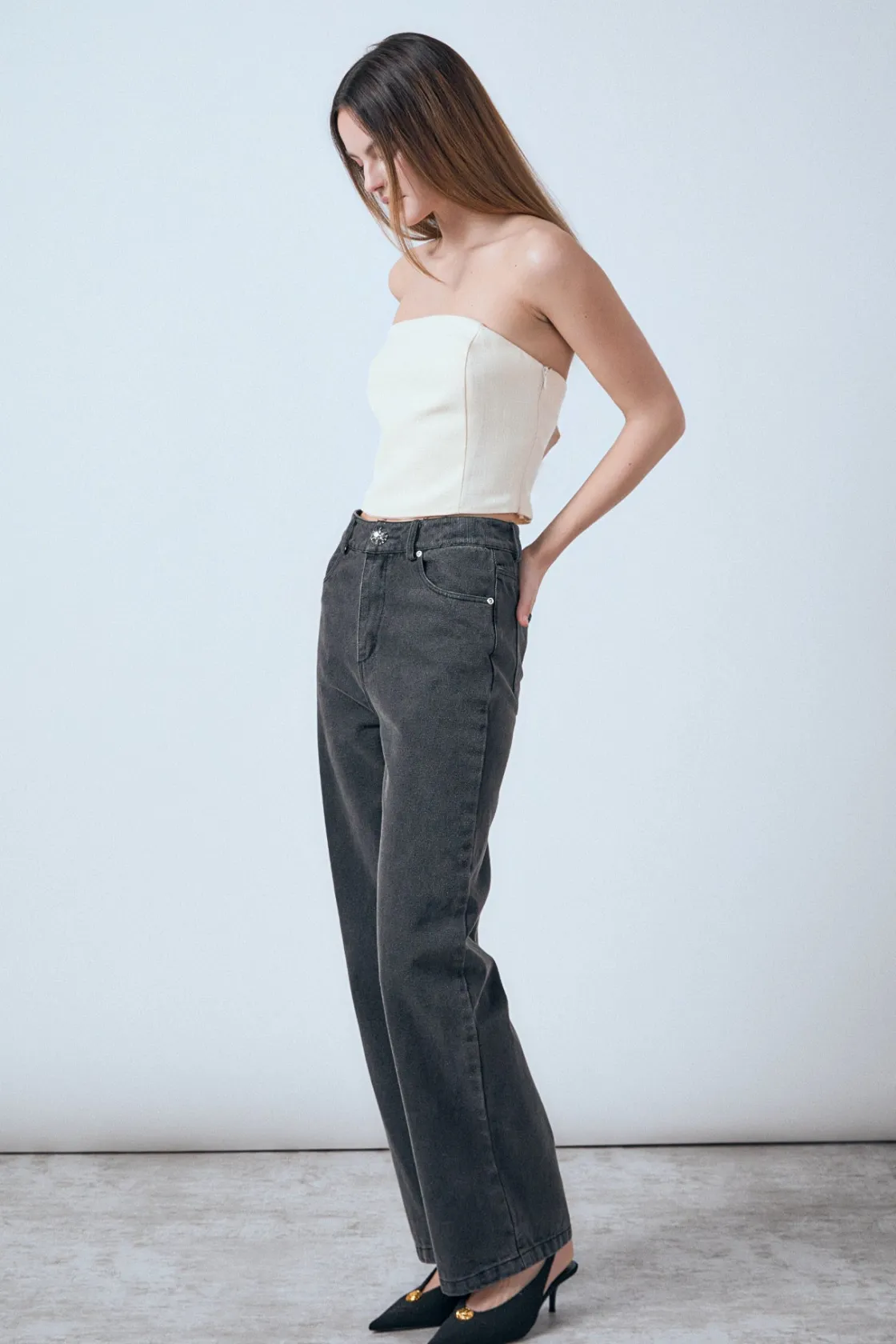 endless_rose__ashton_line_4.webp ENDLESS ROSE Matching Sets | Tops*- Ashton Linen Tube Top BUTTER