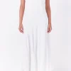 ENDLESS ROSE White Dresses | Tops*- Asymmetrical Ruffle Maxi Dress