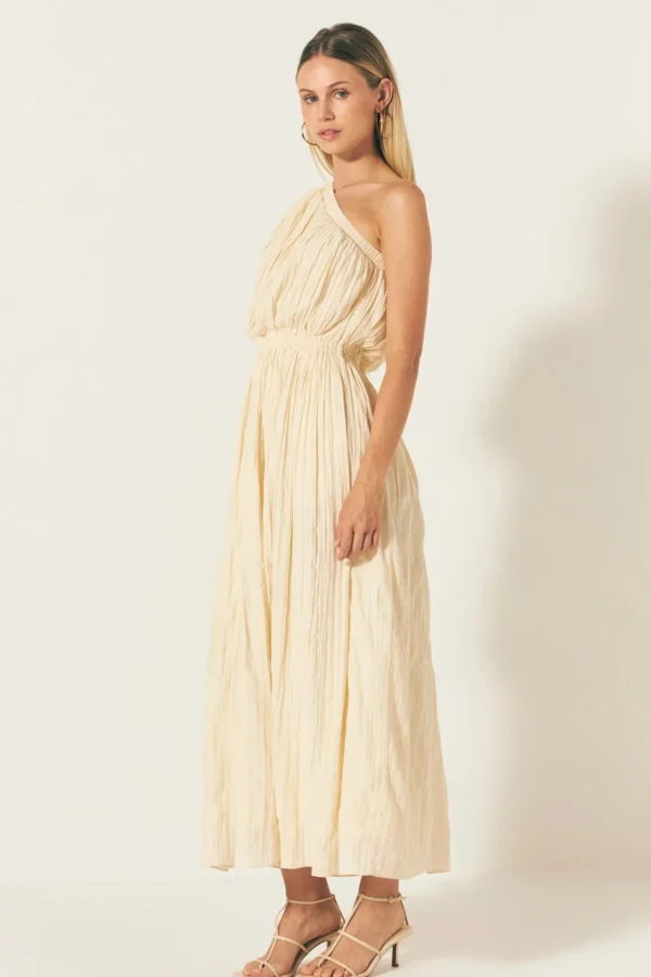 ENDLESS ROSE One Shoulder | Tops*- Asymmetrical Cut Out Dress CREAM