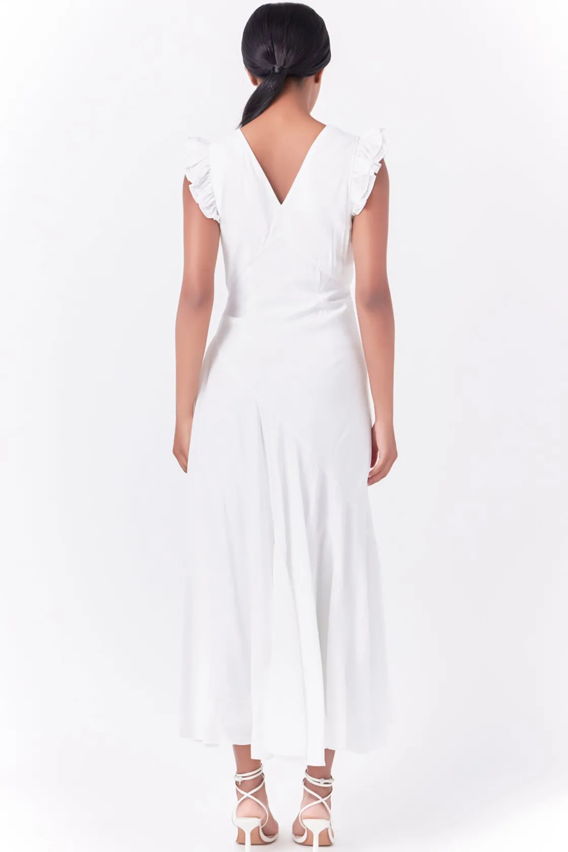 endless_rose__asymmetrica_2-2.webp ENDLESS ROSE White Dresses | Tops*- Asymmetrical Ruffle Maxi Dress