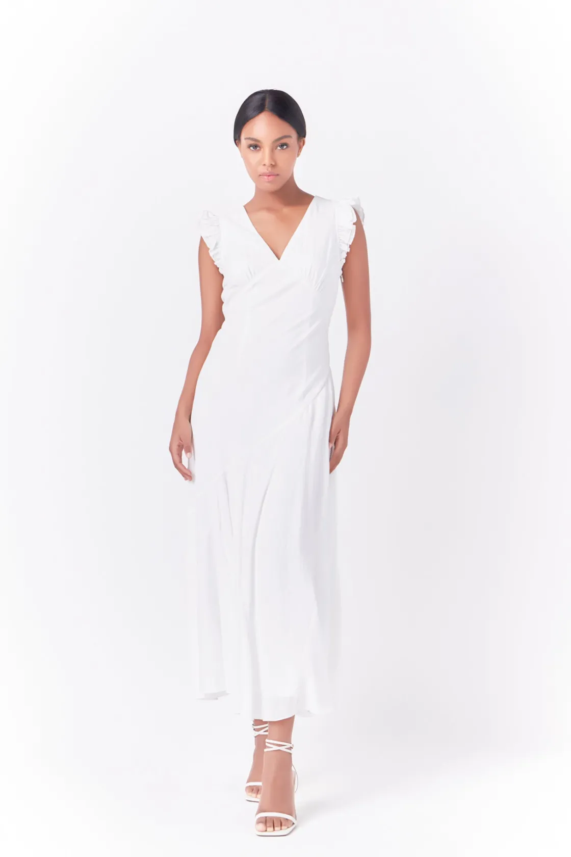 endless_rose__asymmetrica_3-2.webp ENDLESS ROSE White Dresses | Tops*- Asymmetrical Ruffle Maxi Dress