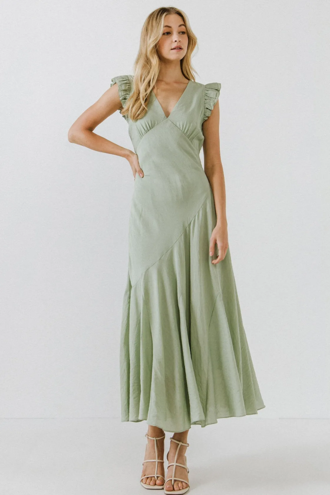 endless_rose__asymmetrica_4-1.webp ENDLESS ROSE White Dresses | Tops*- Asymmetrical Ruffle Maxi Dress