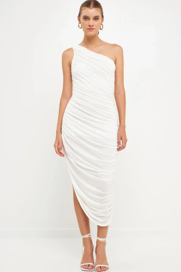 ENDLESS ROSE One Shoulder | Bodycon Dresses*- Asymmetrical Jersey Dress