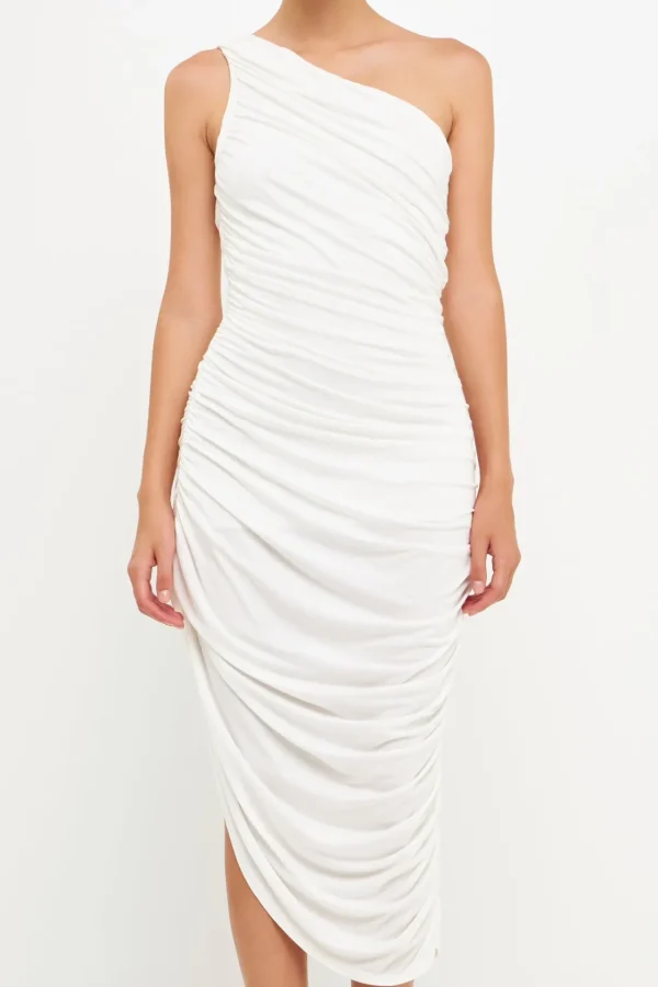 ENDLESS ROSE One Shoulder | Bodycon Dresses*- Asymmetrical Jersey Dress
