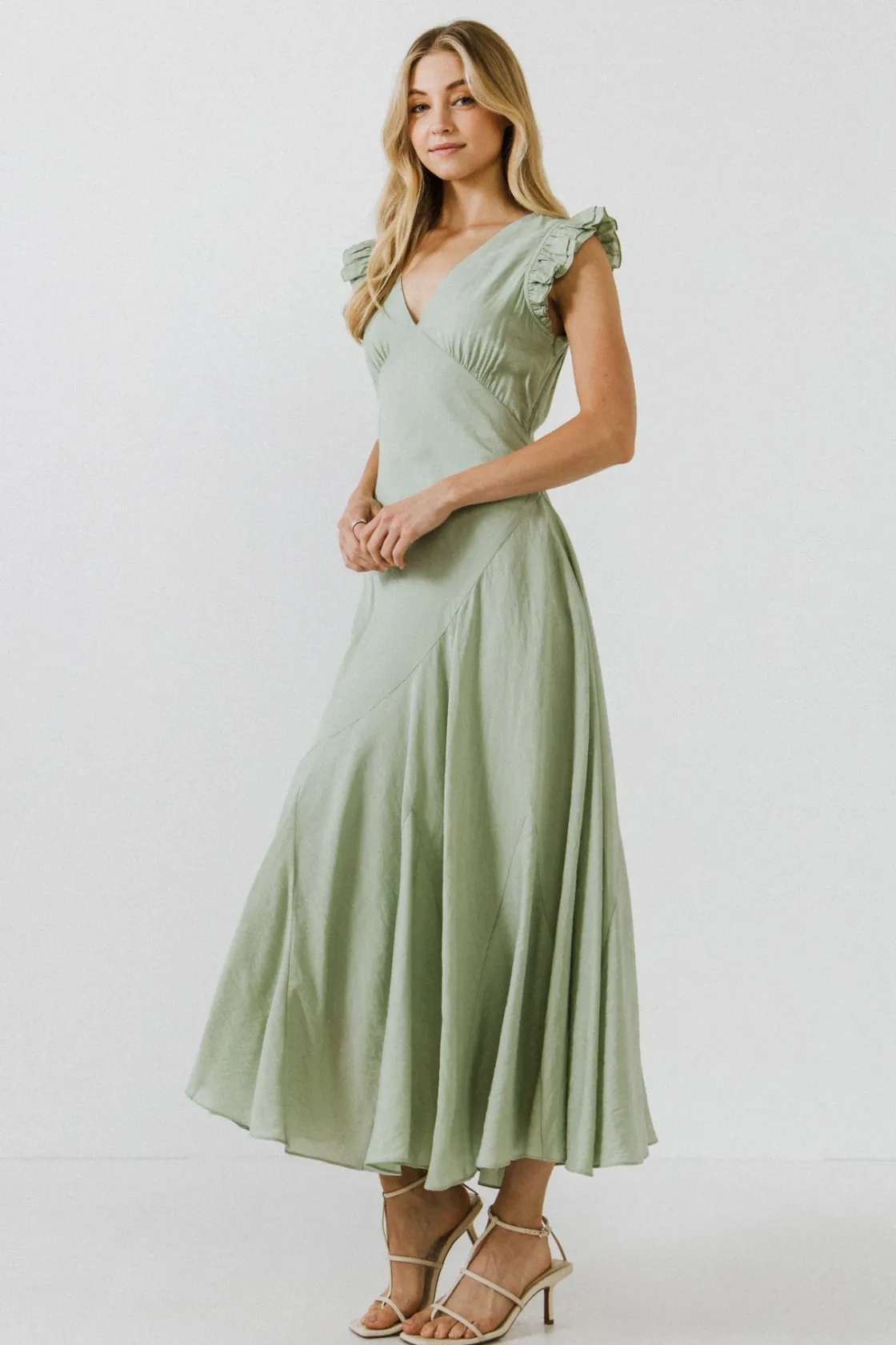 endless_rose__asymmetrica_6-1.webp ENDLESS ROSE White Dresses | Tops*- Asymmetrical Ruffle Maxi Dress
