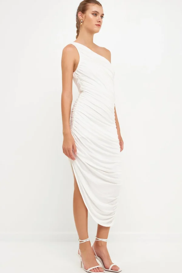 ENDLESS ROSE One Shoulder | Bodycon Dresses*- Asymmetrical Jersey Dress
