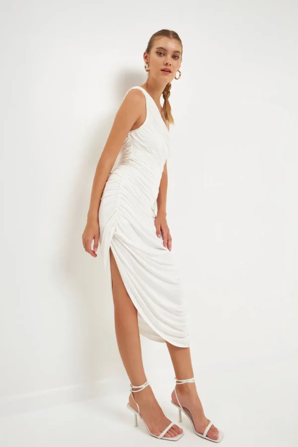 ENDLESS ROSE One Shoulder | Bodycon Dresses*- Asymmetrical Jersey Dress