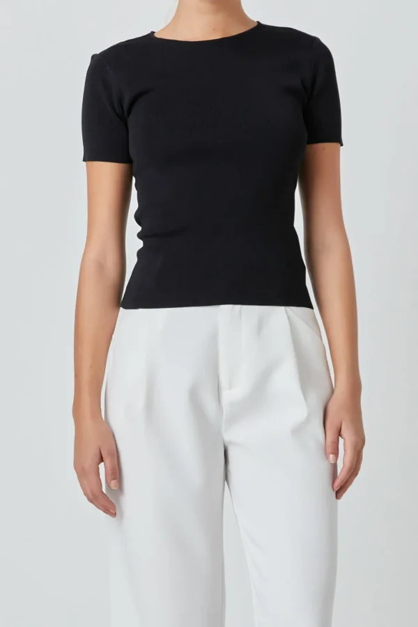ENDLESS ROSE Sweaters & Knits | Tops*- Back Cut-out Detail Knit Top