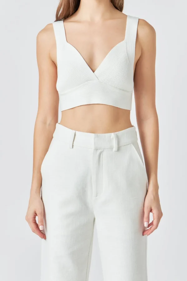 ENDLESS ROSE Sweaters & Knits | Tops*- Back Tie Elevated Knit Bralette