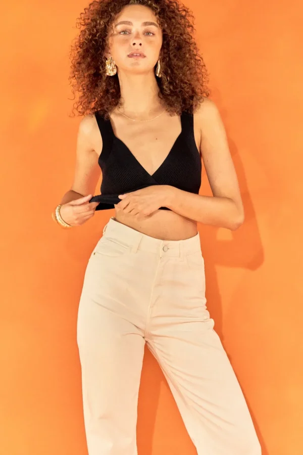 ENDLESS ROSE Sweaters & Knits | Tops*- Back Tie Elevated Knit Bralette