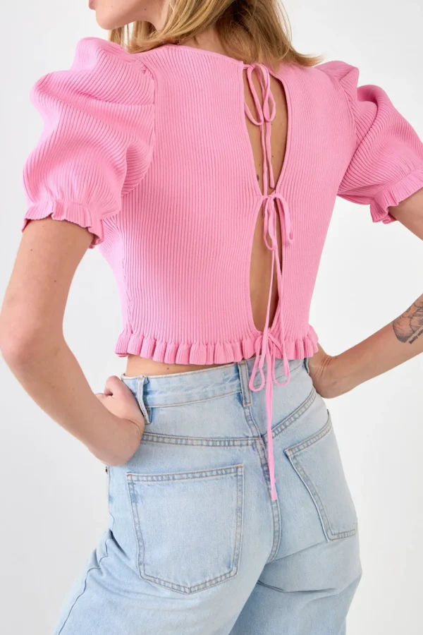 ENDLESS ROSE Sweaters & Knits | Tops*- Back Tied Straps Knit Top