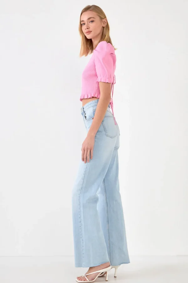 ENDLESS ROSE Sweaters & Knits | Tops*- Back Tied Straps Knit Top