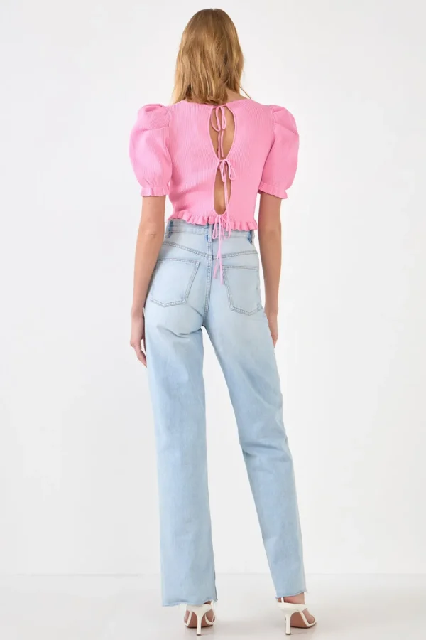 ENDLESS ROSE Sweaters & Knits | Tops*- Back Tied Straps Knit Top