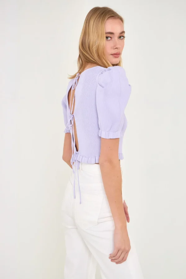 ENDLESS ROSE Sweaters & Knits | Tops*- Back Tied Straps Knit Top