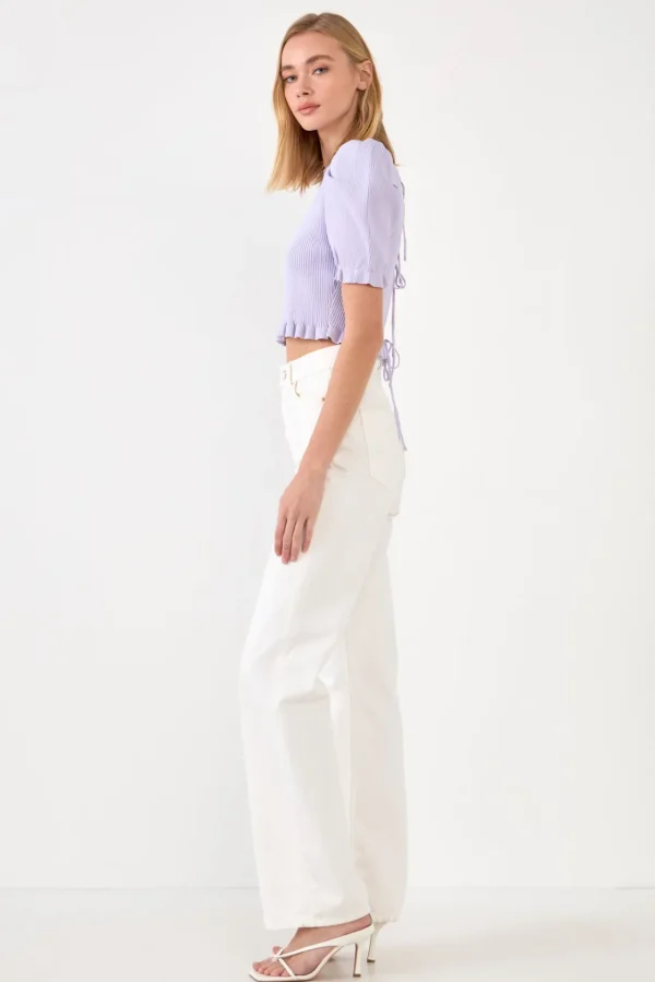 ENDLESS ROSE Sweaters & Knits | Tops*- Back Tied Straps Knit Top