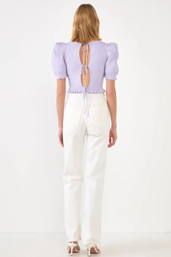 ENDLESS ROSE Sweaters & Knits | Tops*- Back Tied Straps Knit Top