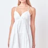 ENGLISH FACTORY White Dresses | Tops*Endless Rose - Balloon Dress with Strappy Back Detail WHITE