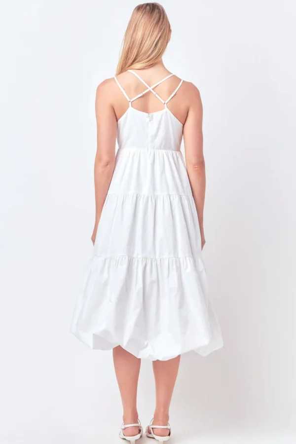 ENGLISH FACTORY White Dresses | Tops*Endless Rose - Balloon Dress with Strappy Back Detail WHITE