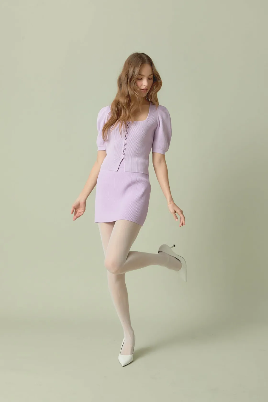 endless_rose__banded_knit_3-1.webp ENDLESS ROSE Matching Sets | Skirts*- Banded Knit Mini