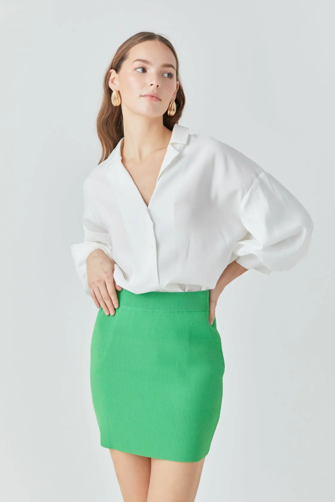 endless_rose__banded_knit_8.webp ENDLESS ROSE Matching Sets | Skirts*- Banded Knit Mini