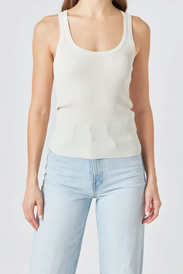 ENDLESS ROSE Tops*- Basic Ribbed Tank Top