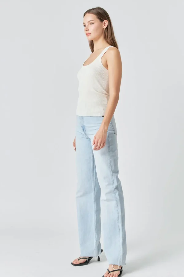 ENDLESS ROSE Tops*- Basic Ribbed Tank Top