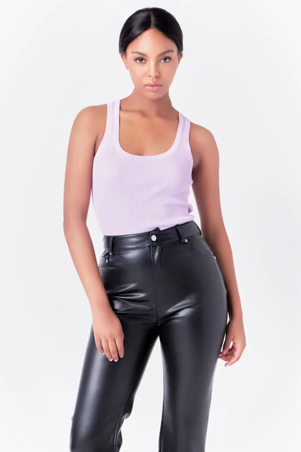ENDLESS ROSE Tops*- Basic Ribbed Tank Top