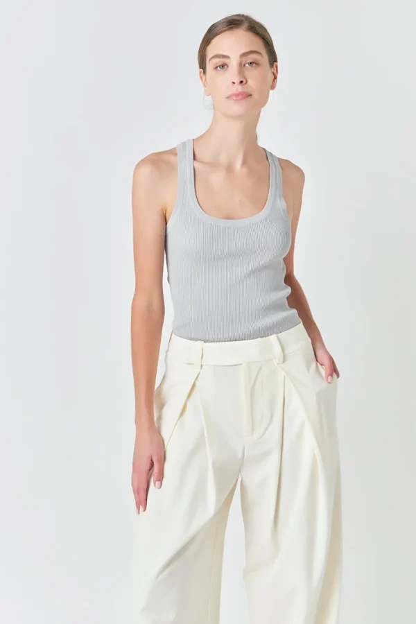 ENDLESS ROSE Tops*- Basic Ribbed Tank Top