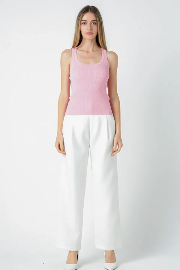 ENDLESS ROSE Tops*- Basic Ribbed Tank Top