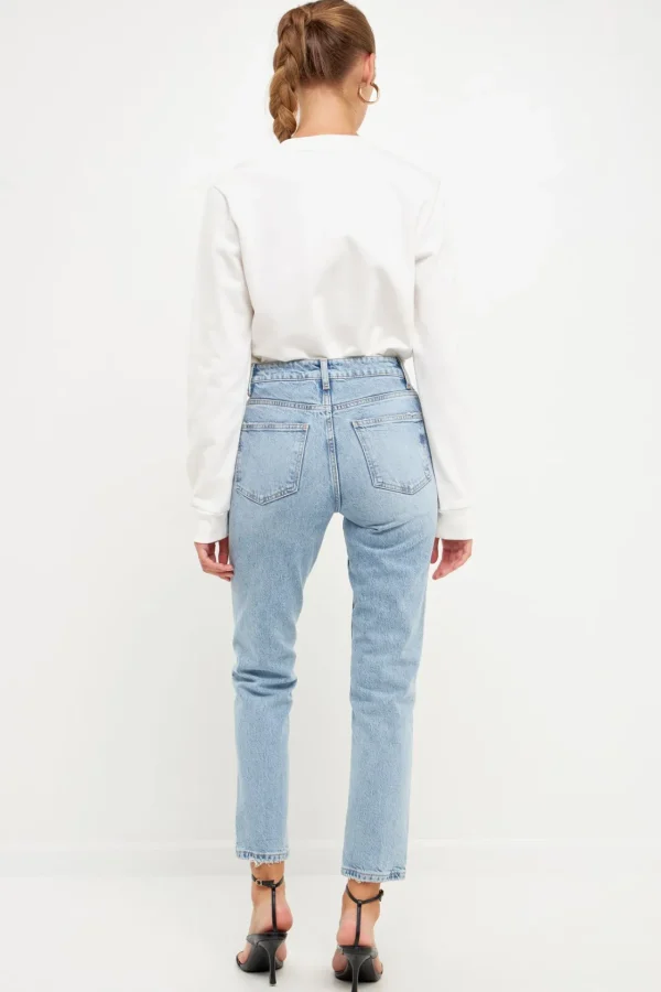 ENDLESS ROSE Tops*- Beaded Amour Sweatshirt