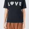 ENDLESS ROSE Tops*- Beads Embellished Patch T-Shirt BLACK