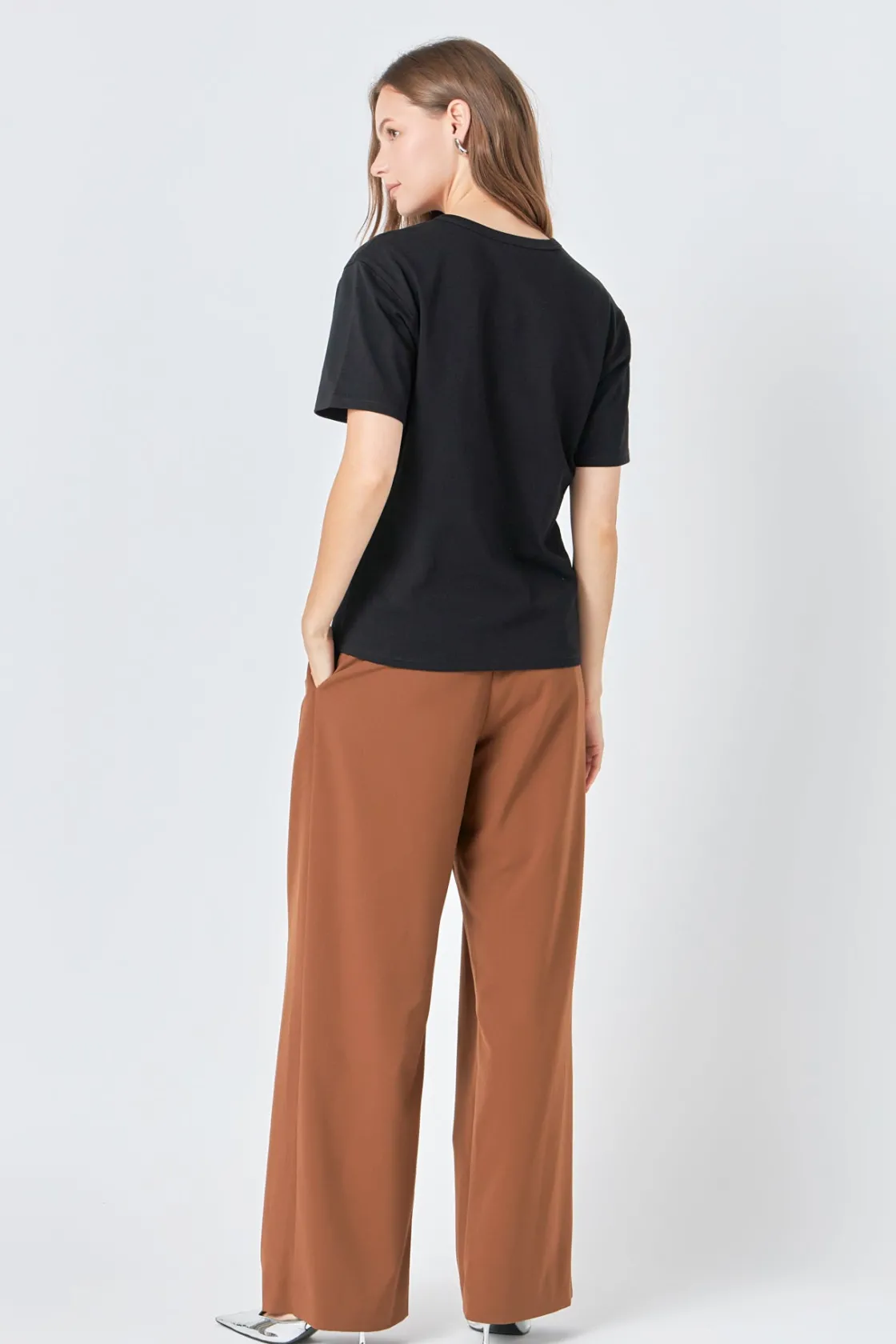 endless_rose__beads_embel_2.webp ENDLESS ROSE Tops*- Beads Embellished Patch T-Shirt BLACK