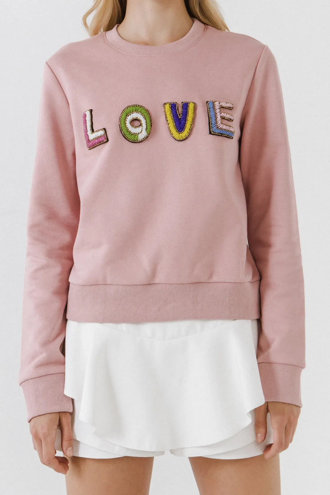 endless_rose__beads_lette_0-1.webp ENDLESS ROSE Sweaters & Knits*- Beads Lettering Sweatshirt
