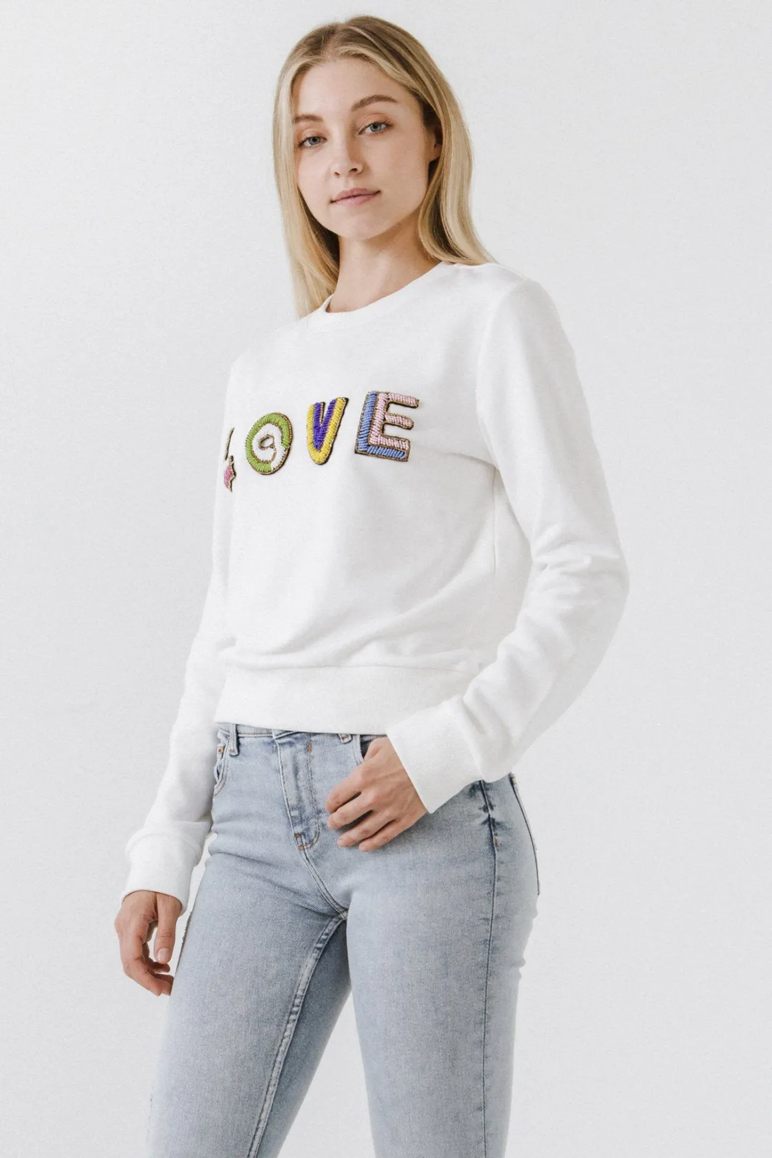 endless_rose__beads_lette_6-1.webp ENDLESS ROSE Sweaters & Knits*- Beads Lettering Sweatshirt