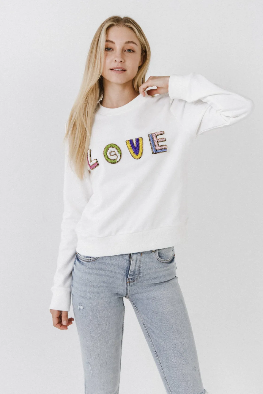 endless_rose__beads_lette_8-1.webp ENDLESS ROSE Sweaters & Knits*- Beads Lettering Sweatshirt