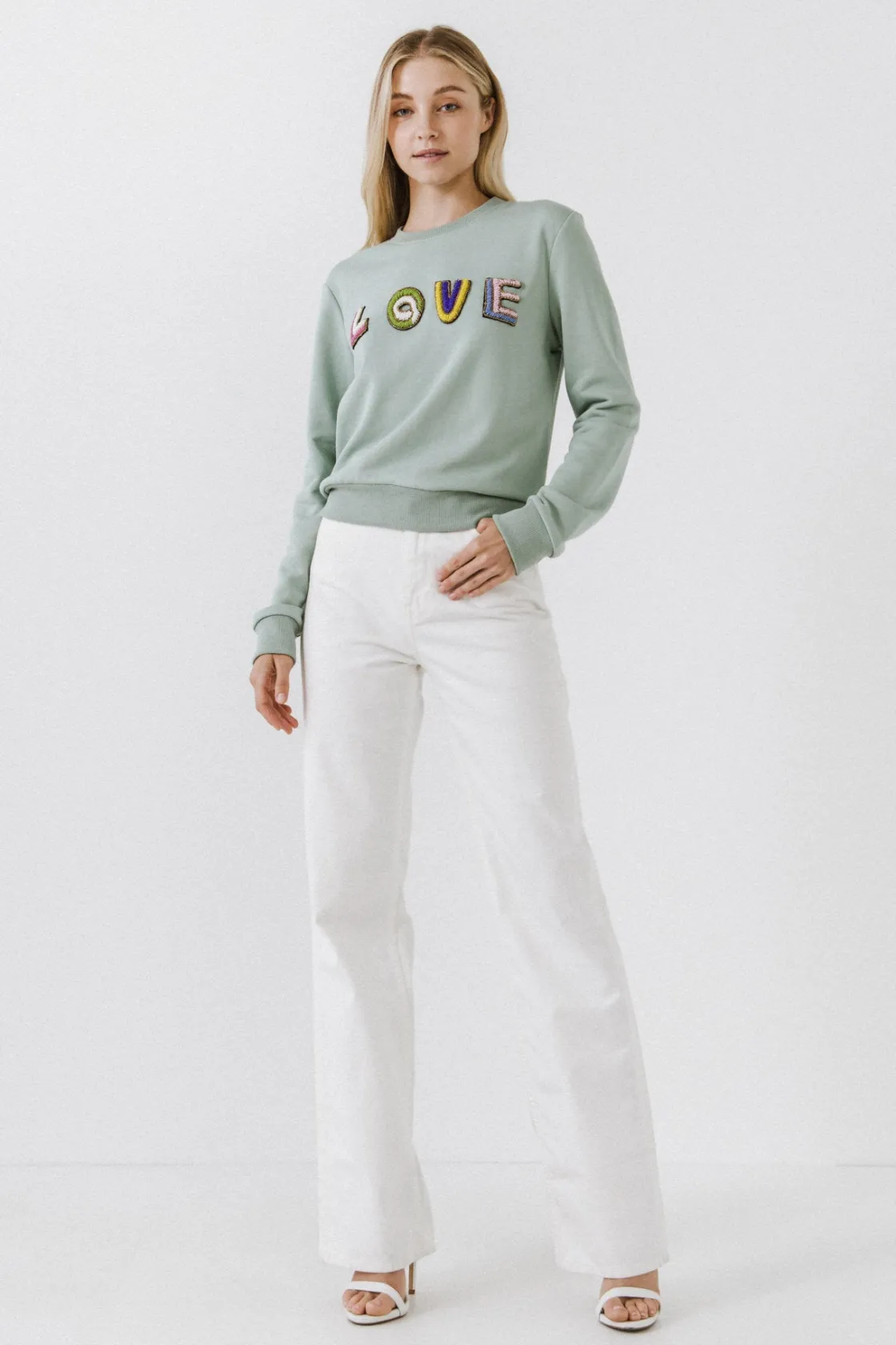 endless_rose__beads_lette_9.webp ENDLESS ROSE Sweaters & Knits*- Beads Lettering Sweatshirt